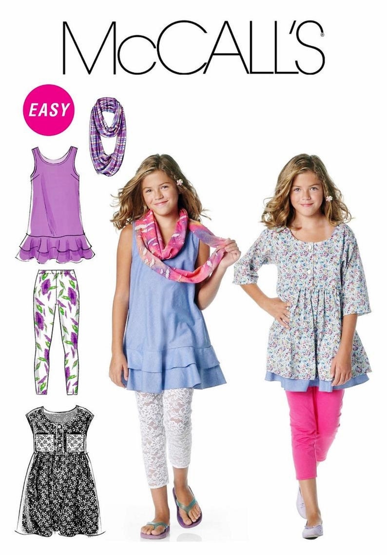 Sewing Pattern Tween Girls' Mini Dress Pattern Girls' Etsy