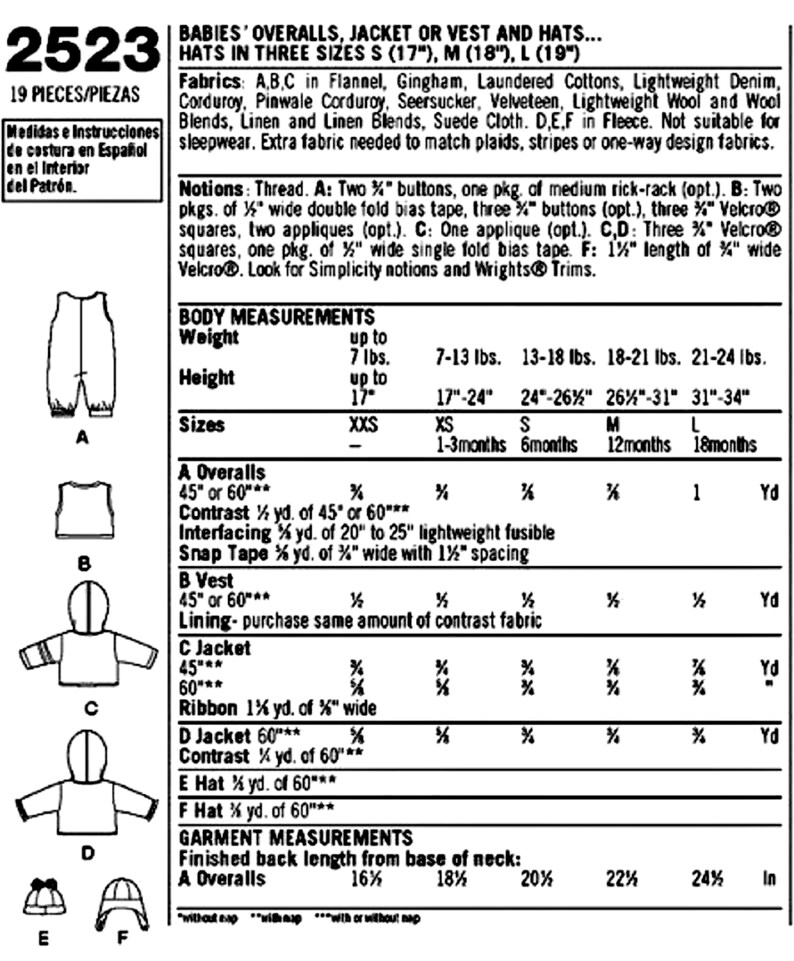 Sewing Pattern Baby Overalls Pattern Toddler's Jacket Etsy