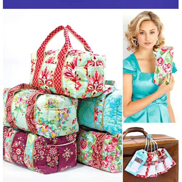 Sewing Pattern Overnight Bag Pattern, Clutch Bag Pattern, Luggage Tag Pattern, Simplicity Sewing Pattern 2274