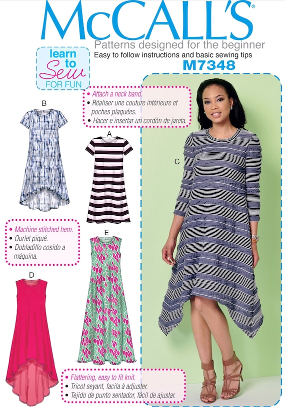 Sewing Pattern for Women's Easy Dress Pattern, Easy Pullover Dress Pattern,  Beginner Sewing Dress Pattern, Mccall's Sewing Pattern 8062 -  Canada