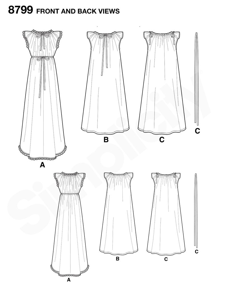 Sewing Pattern Misses' Easy Nightgown Pattern Women's Etsy