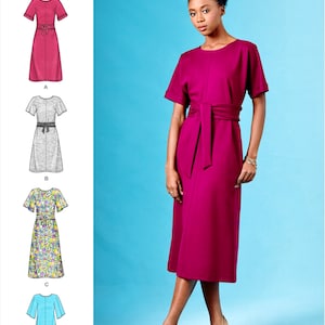 Simplicity Sewing Pattern Women&#39;s Easy Dress Pattern, Pullover Dress Pattern, Kimono Sleeve Dress Pattern, Simplicity Sewing Pattern 8981