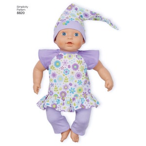 Sewing Pattern Baby Doll Clothes Pattern, Baby Doll Sling Carrier ...