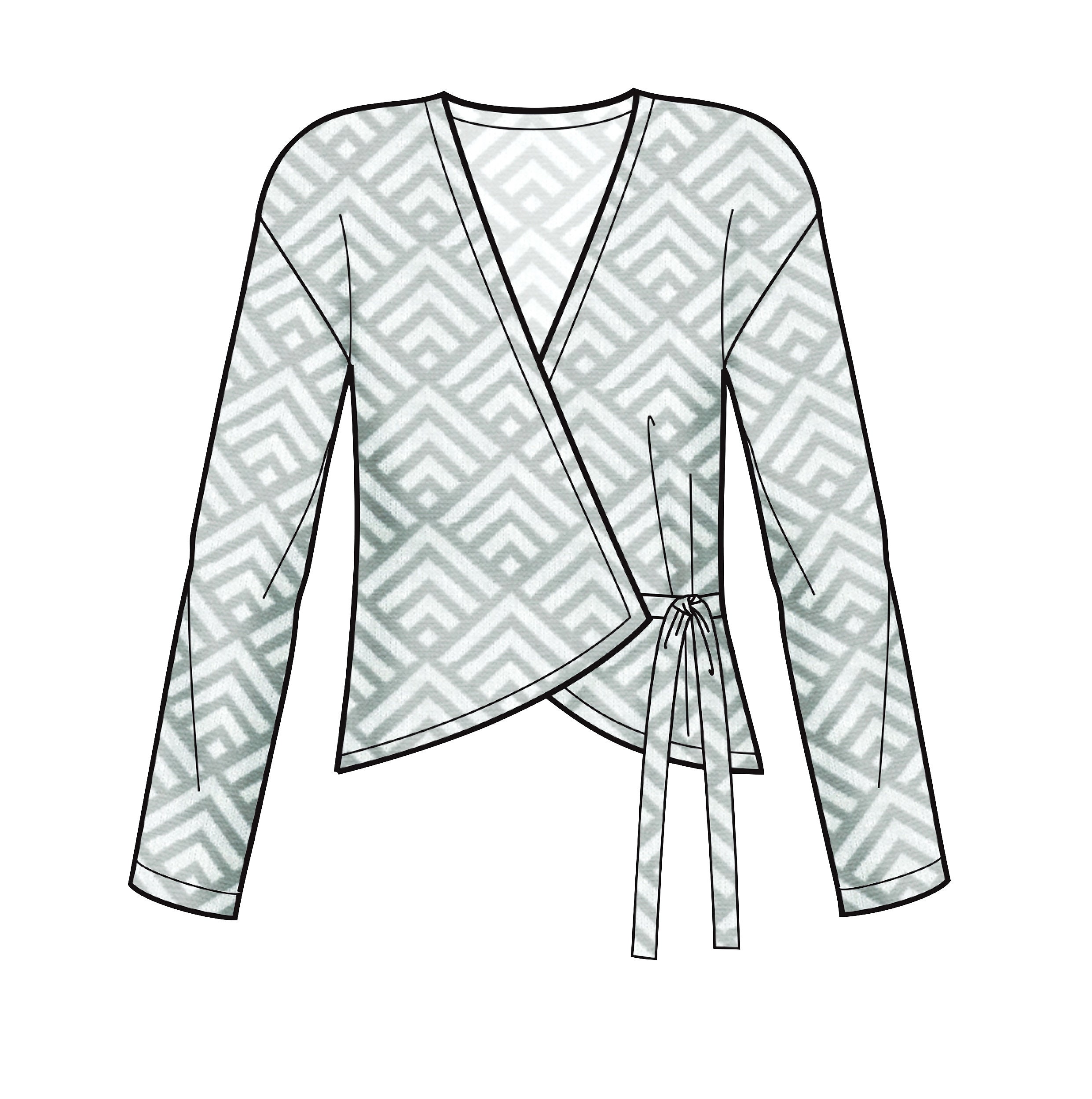 Sewing Pattern Women's Wrap Cardigan Pattern Misses' Etsy