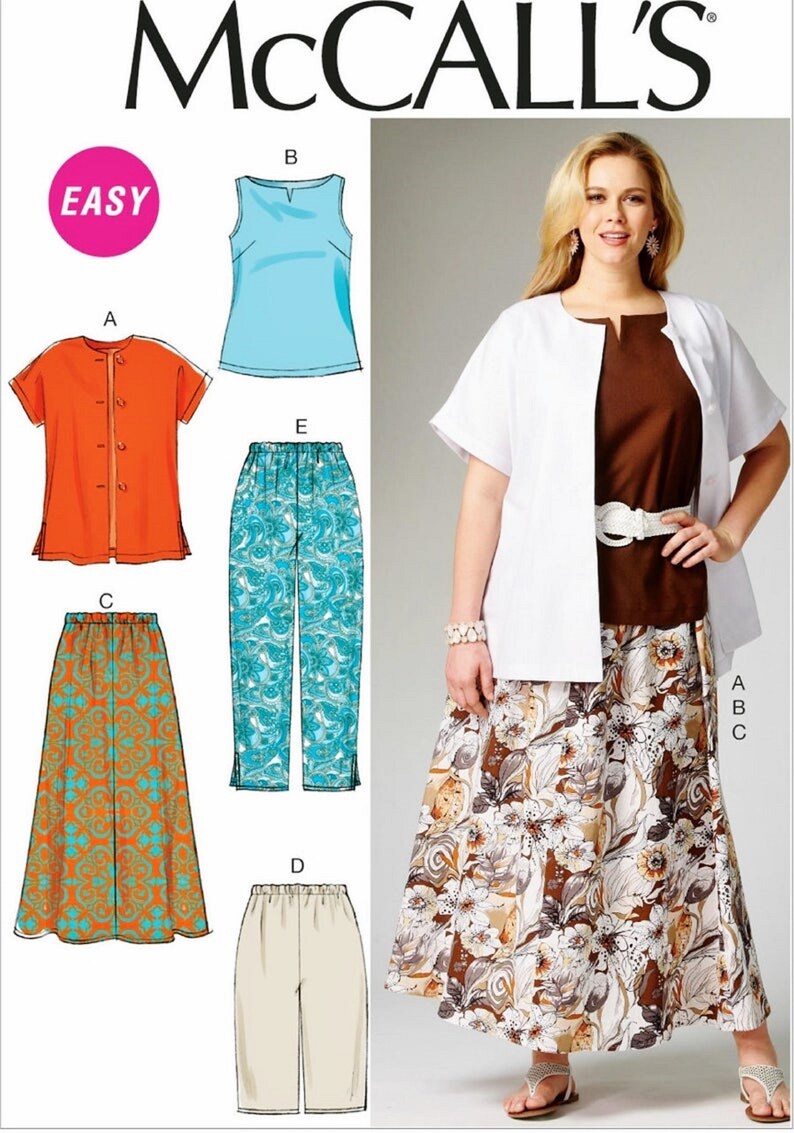 Sewing Pattern Women's Elastic Waist Skirt Pattern Etsy