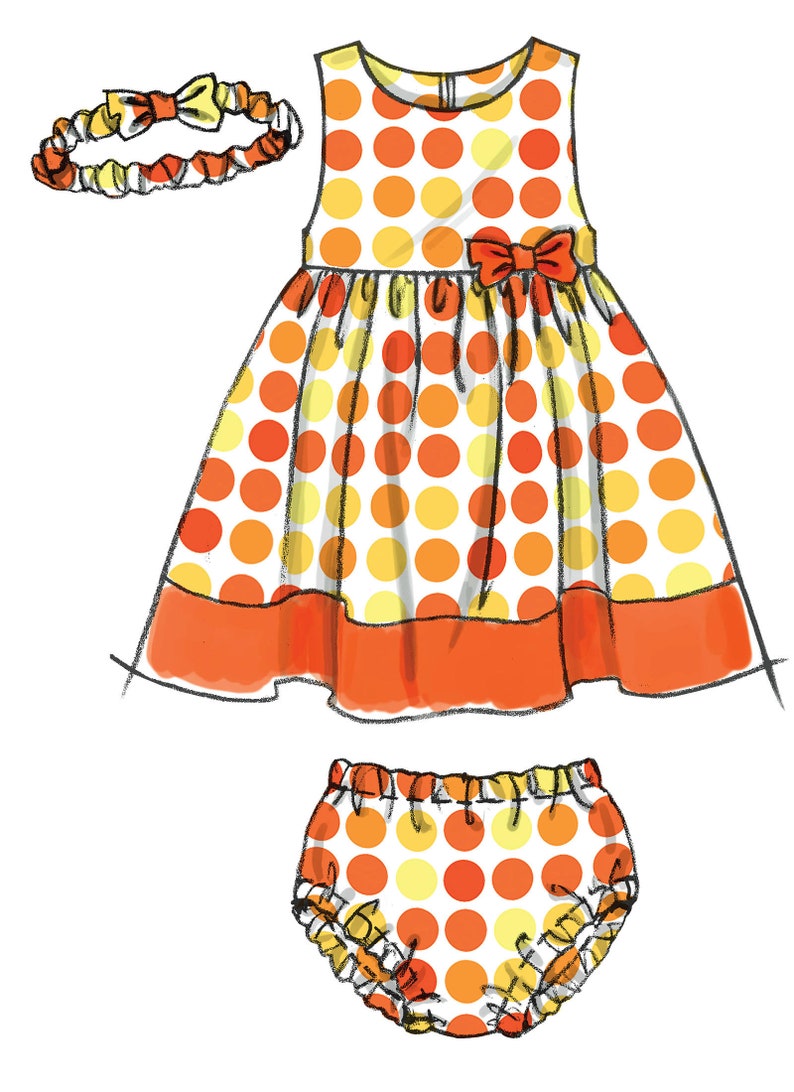 Sewing Pattern Toddlers' Classic Dress and Panties Baby Etsy