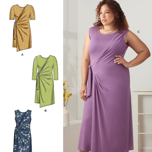 Knit Wrap Dress Etsy