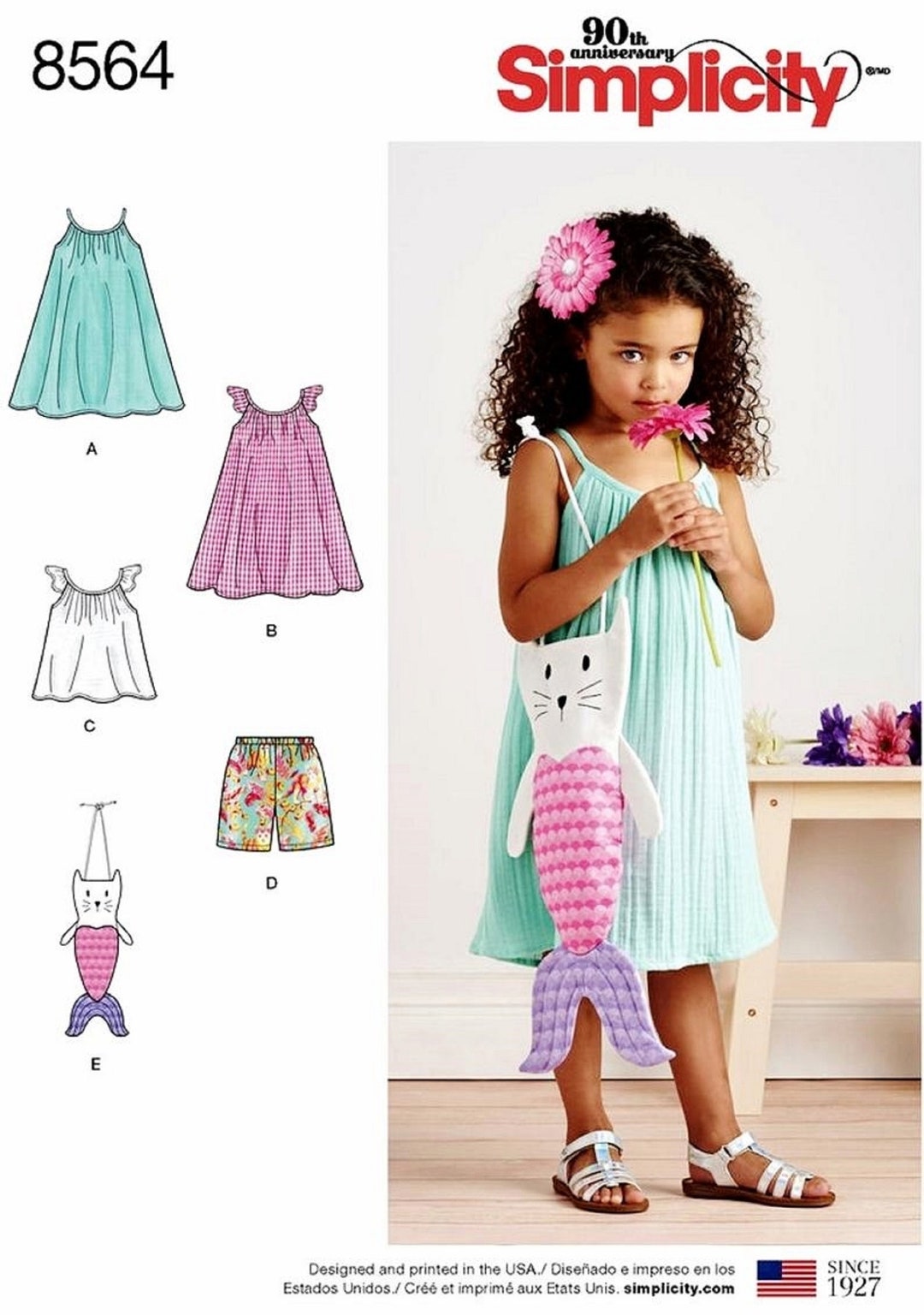 Sewing Pattern Little Girls' Top and Shorts Pattern, Little Girls