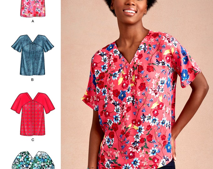 Sewing Pattern Women's Blouse Pattern, Pullover Top Pattern, Easy ...