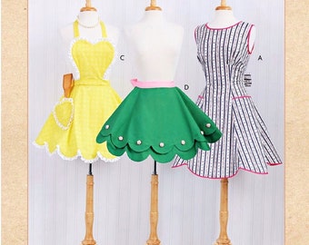 Sewing Pattern Women's Aprons Pattern,  Bib Apron Pattern, Half Apron Pattern, Vintage Apron Pattern,  Kwik Sew Sewing Pattern 4298