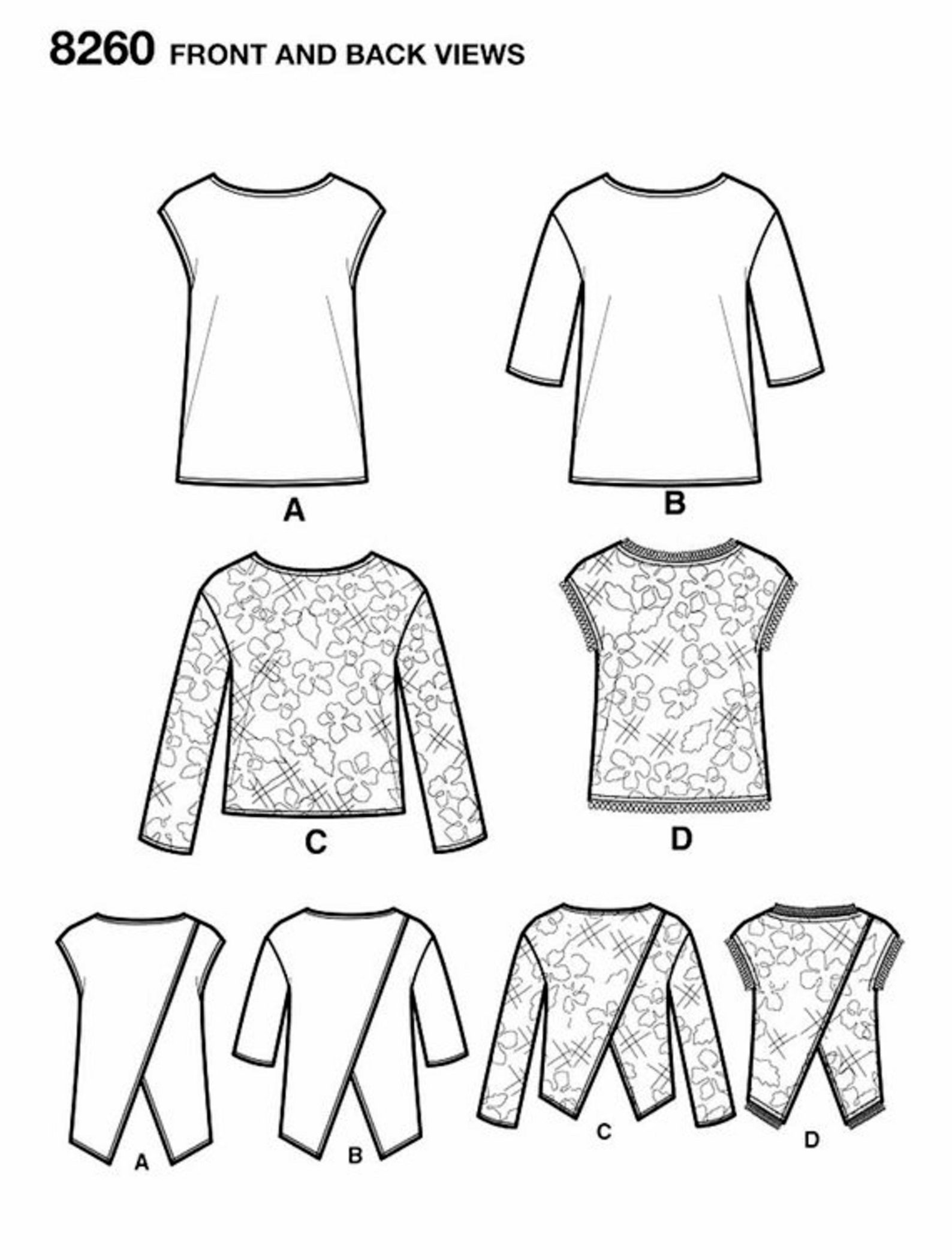 Sewing Pattern Women's Easy Tops Pattern Lace Overlay Top Etsy