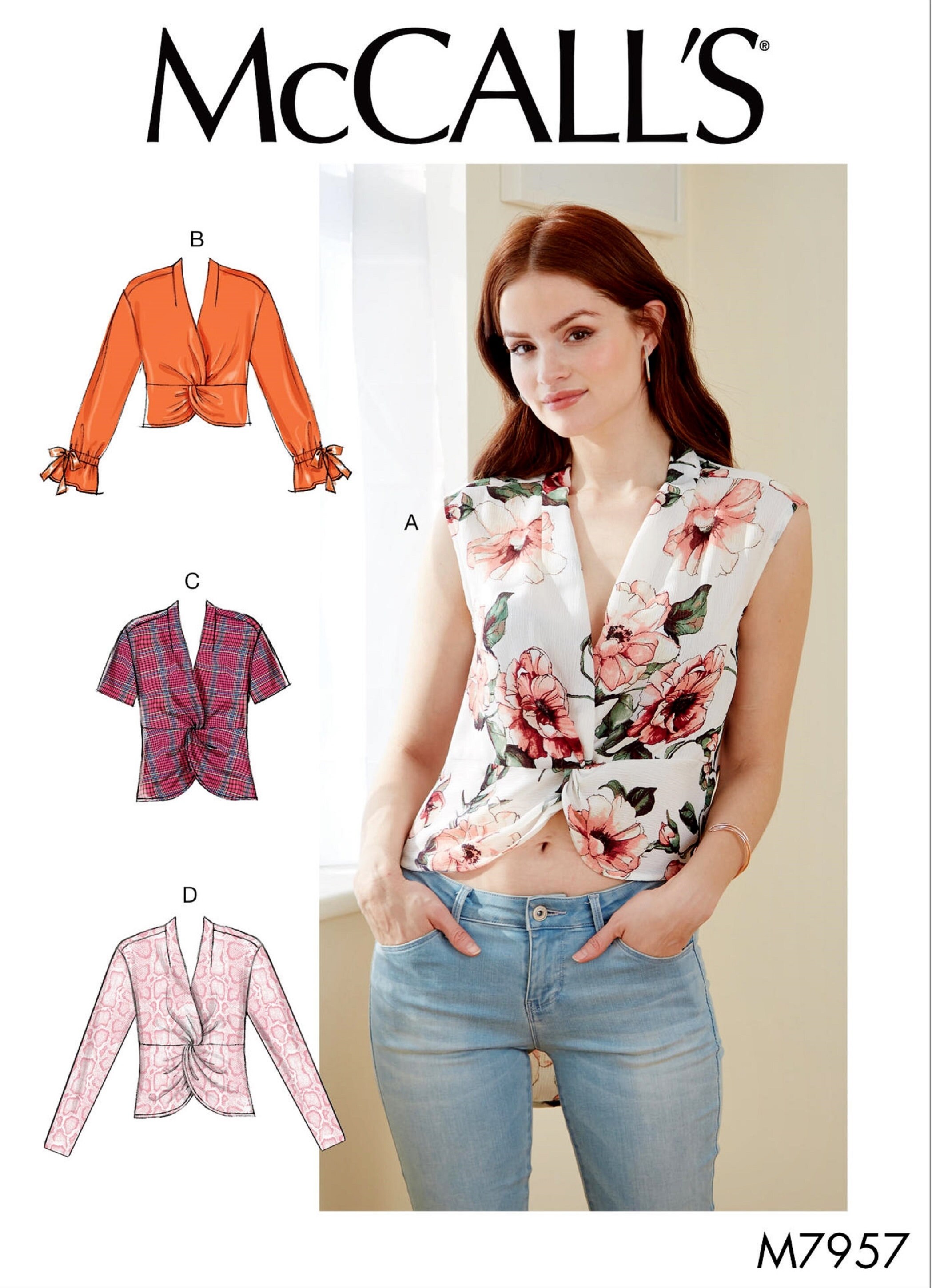 Sewing Pattern Women's Pullover Tops Pattern, Misses Easy Tops Pattern ...