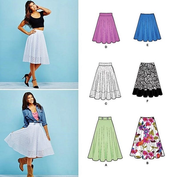 Sewing Pattern Flared Skirt Pattern, Circle Skirt Pattern, Easy Skirt Pattern, Zippered Skirt Pattern, Simplicity Sewing Pattern  9123