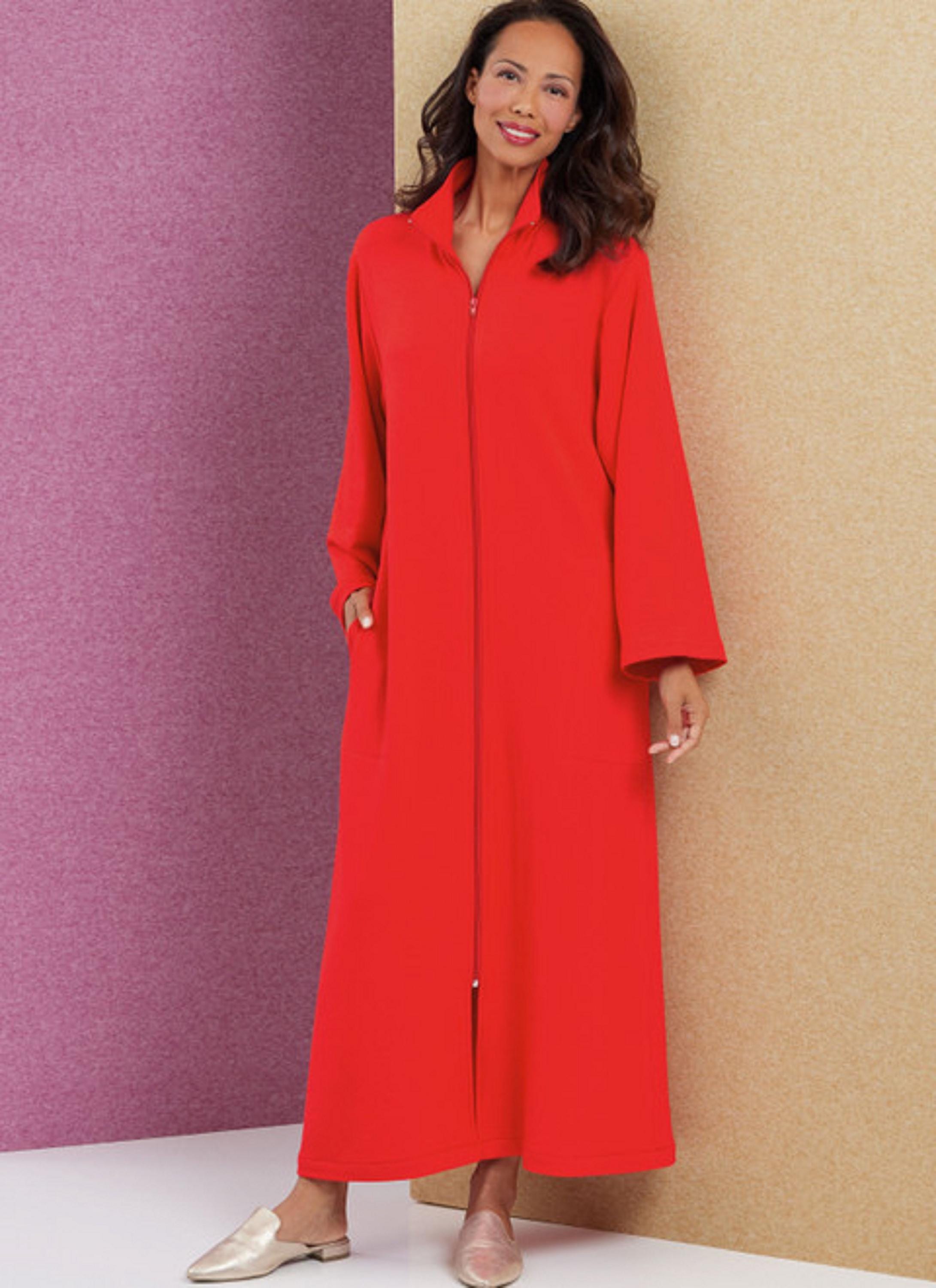 Sewing Pattern Women's Robe Pattern, Zip Front Robe Pattern, Butterick ...