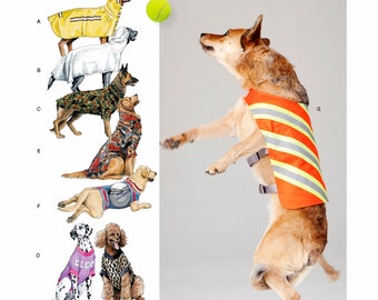 Sewing Pattern Dog Coat Pattern, Dog Bathrobe Pattern, Dog Saddle Bag Pattern, Dog Backpack Pattern, Simplicity Sewing Pattern 1578