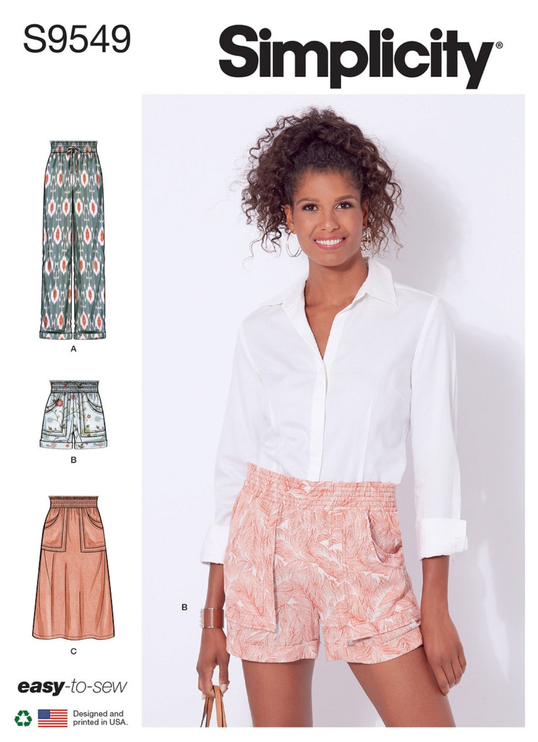 Sewing Pattern Women's Shorts Pattern Misses' Elastic Etsy