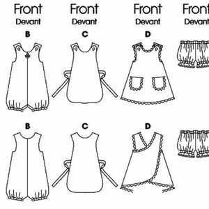 Sewing Pattern Infant Boy and Girl Rompers Pattern, Baby Sundress ...