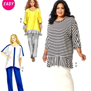 Sewing Pattern Womens Tunic Tops Pattern, Elastic Waist Pants Pattern, Elastic Waist Long Skirt Pattern, McCall&#39;s Sewing Pattern 7134