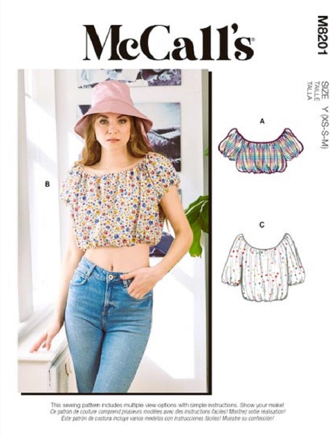 Sewing Pattern Women's Crop Top Pattern, Mccall's Sewing Pattern 8201 ...