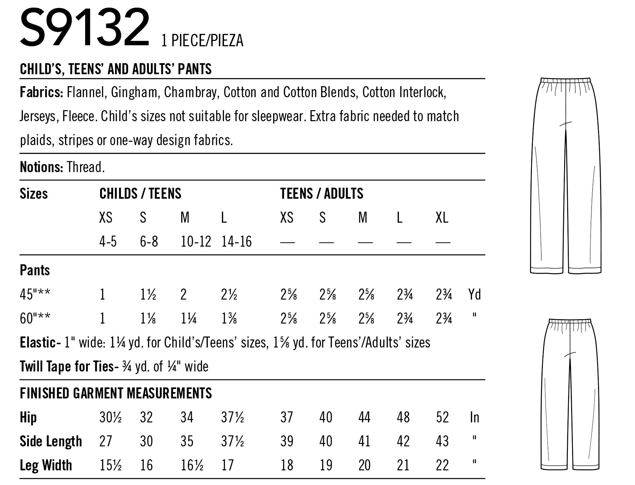 Sewing Pattern Pajama Pants Pattern Unisex Lounge Pants Etsy