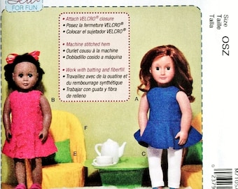 Sewing Pattern 18 inch Doll Clothes Pattern, 18 inch Doll Furniture Pattern, Learn to Sew Doll Clothes Pattern, McCall's Sewing Pattern 7105