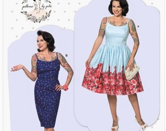 Simplicity Sewing Pattern Women's Sundress Pattern, Straight Dress Pattern, Full Skirt Dress Pattern, Simplicity Sewing Pattern 9291