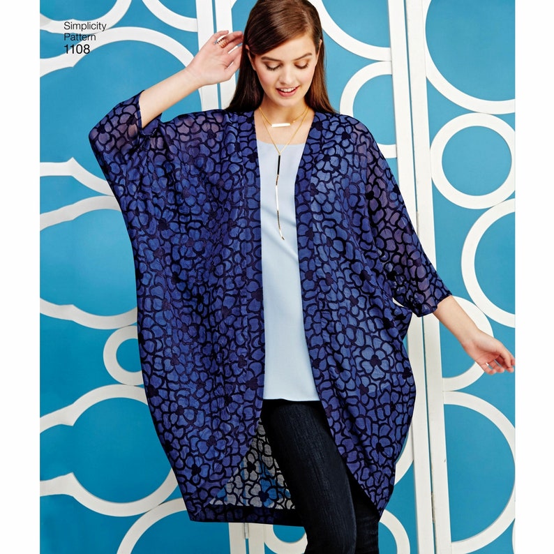 Sewing Pattern Kimono Cardigans Pattern Kimono Duster Etsy