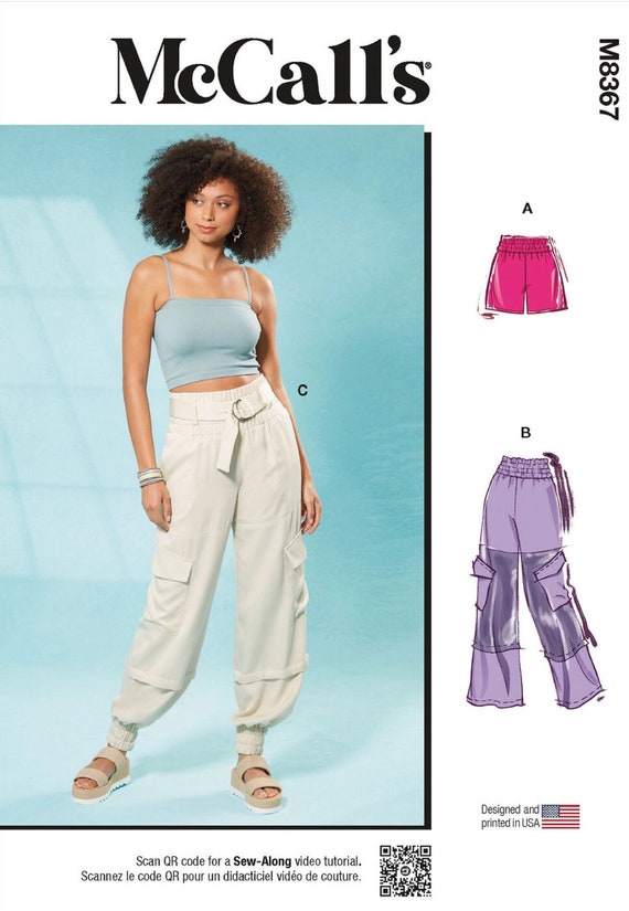 Womens cargo top shorts pattern