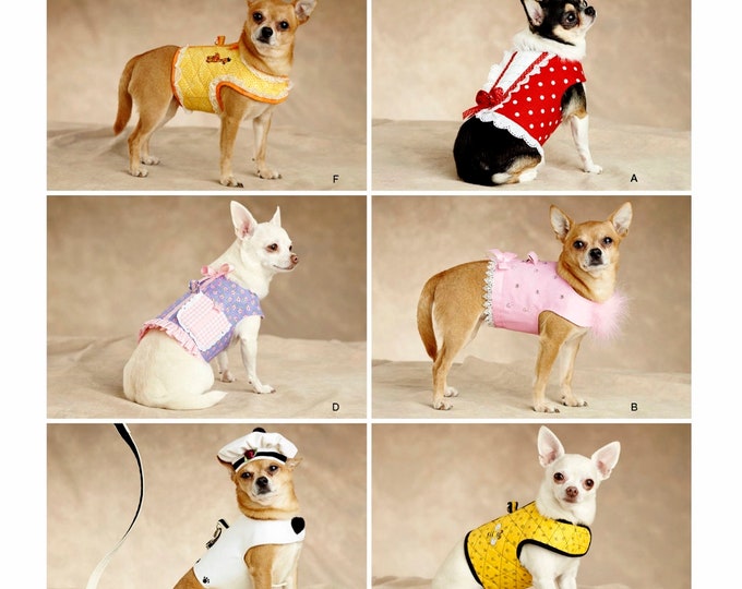 Sewing Pattern Tiny Dog Coat Pattern, Small Dog Coat, Dinky Dog Harness