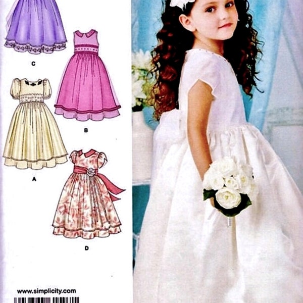 Sewing Pattern Flower Girl Dress Pattern, Princess Dress Pattern, Toddler's Formal Dress Pattern, Simplicity Sewing Pattern 1507