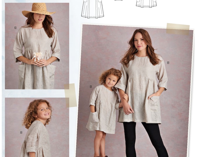 Sewing Pattern Tunic Pattern, Mommy and Me Tunic Dress Pattern, Artisan