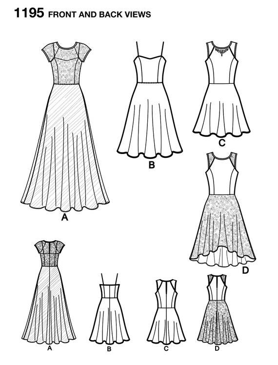 Simplicity Paper Sewing Pattern Women's Formal Dress Pattern