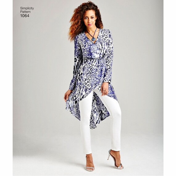 Sewing Pattern Women s Tunic Top Pattern Easy Mock Wrap Tunic Top Pattern High Low Tunic Top Pattern Simplicity Sewing Pattern 1064 Etsy Canada