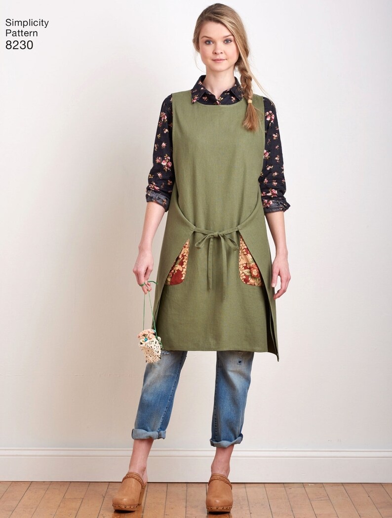 Sewing Pattern Apron Dress Pattern Reversible Tabard Apron Etsy