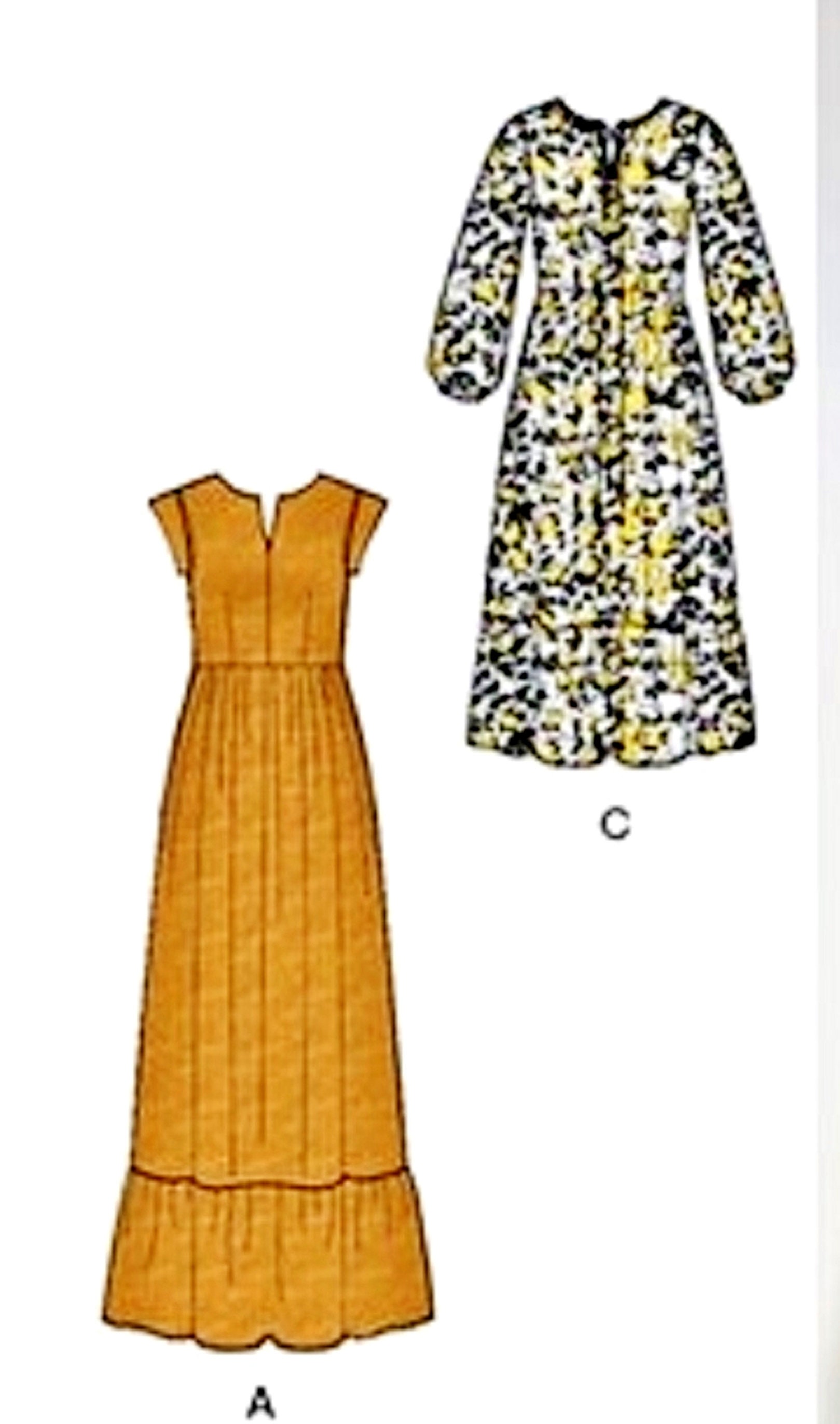 Sewing Pattern Women's Dress Pattern Full Skirt Dress Etsy