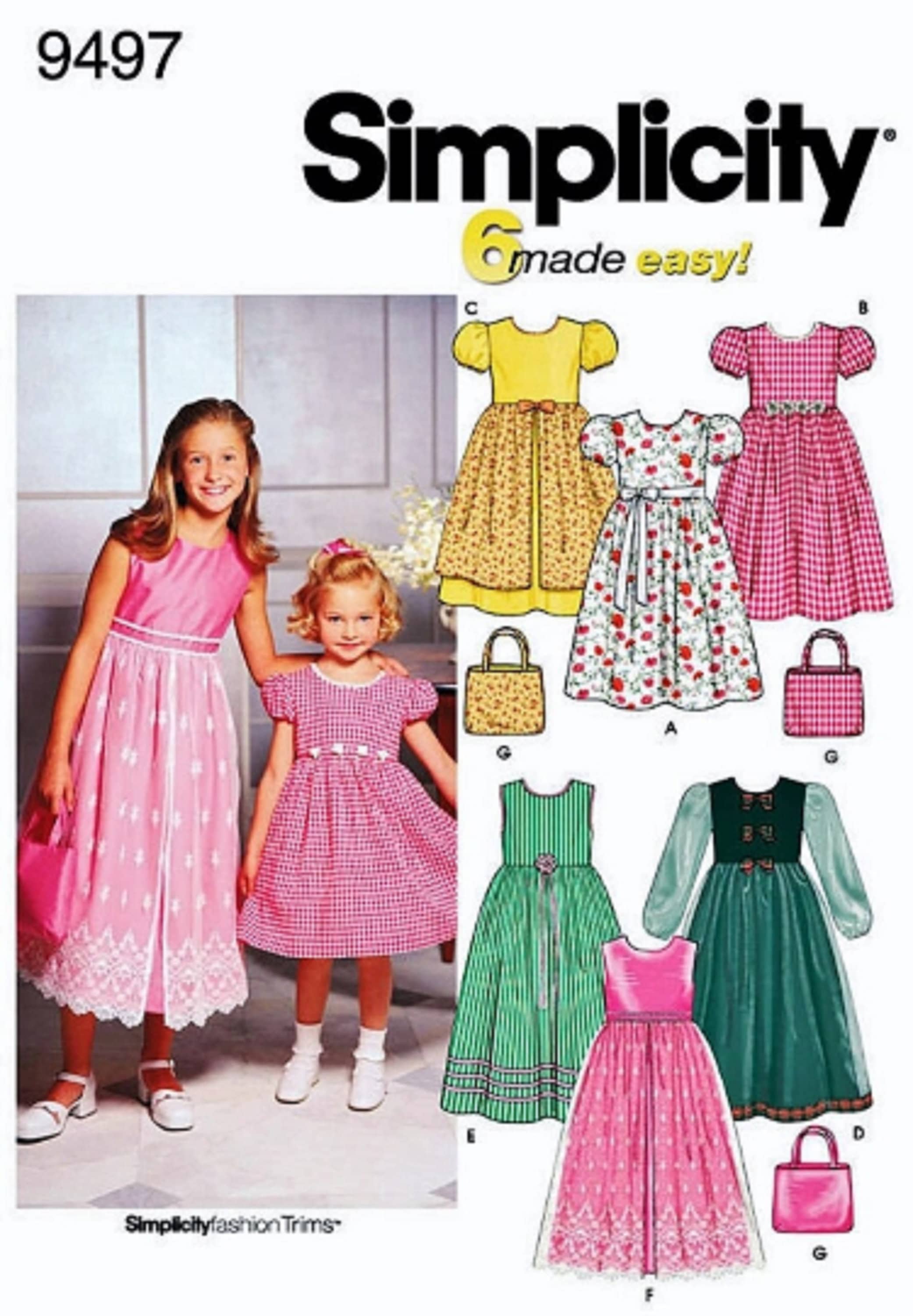 Sewing Pattern Child's Dress Pattern Girls' Sunday Etsy