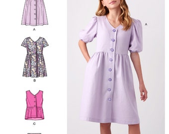 Sewing Pattern Girls' Dress Pattern, Tween Girls' Dress Pattern, Girls' Pants and Top Pattern, Simplicity Sewing Pattern 9281