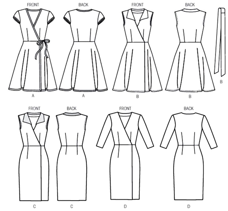Sewing Pattern Women's Wrap Dress Pattern Straight Wrap Etsy