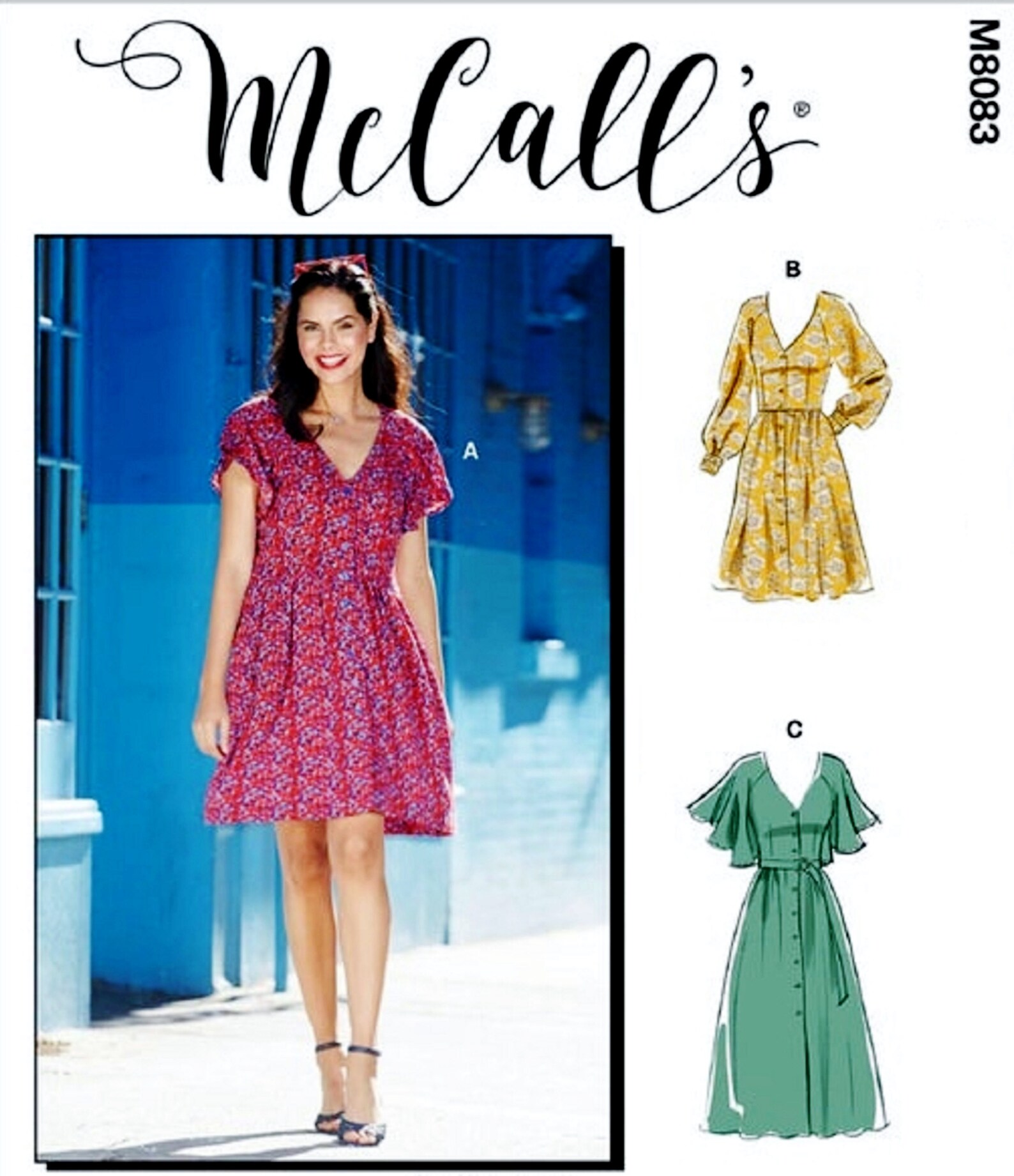 Sewing Pattern Women's Dress Pattern Front Button Dress Etsy