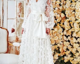 Simplicity Sewing Pattern Evening Dress Pattern, Mock Wrap Wedding Gown Pattern, Vintage Dress Pattern, Simplicity Sewing Pattern 8013