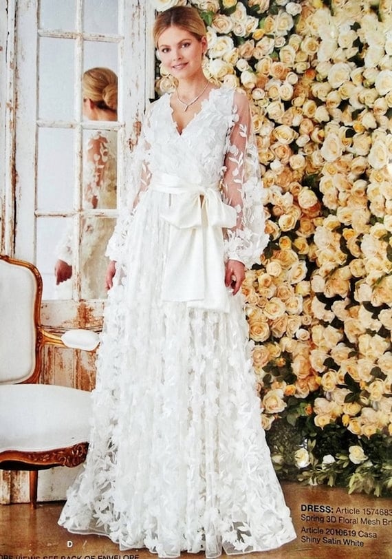 formal dress patterns simplicity Sewing Pattern Evening Pattern, Mock Wrap Wedding Gown Pattern, Vintage Dress Pattern, Simplicity Sewing Pattern 8013 princess wedding dresses