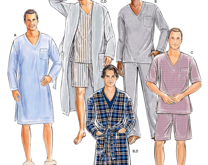 Sewing Pattern Men's Robe Pattern, Men's Loungewear Pattern, Men's