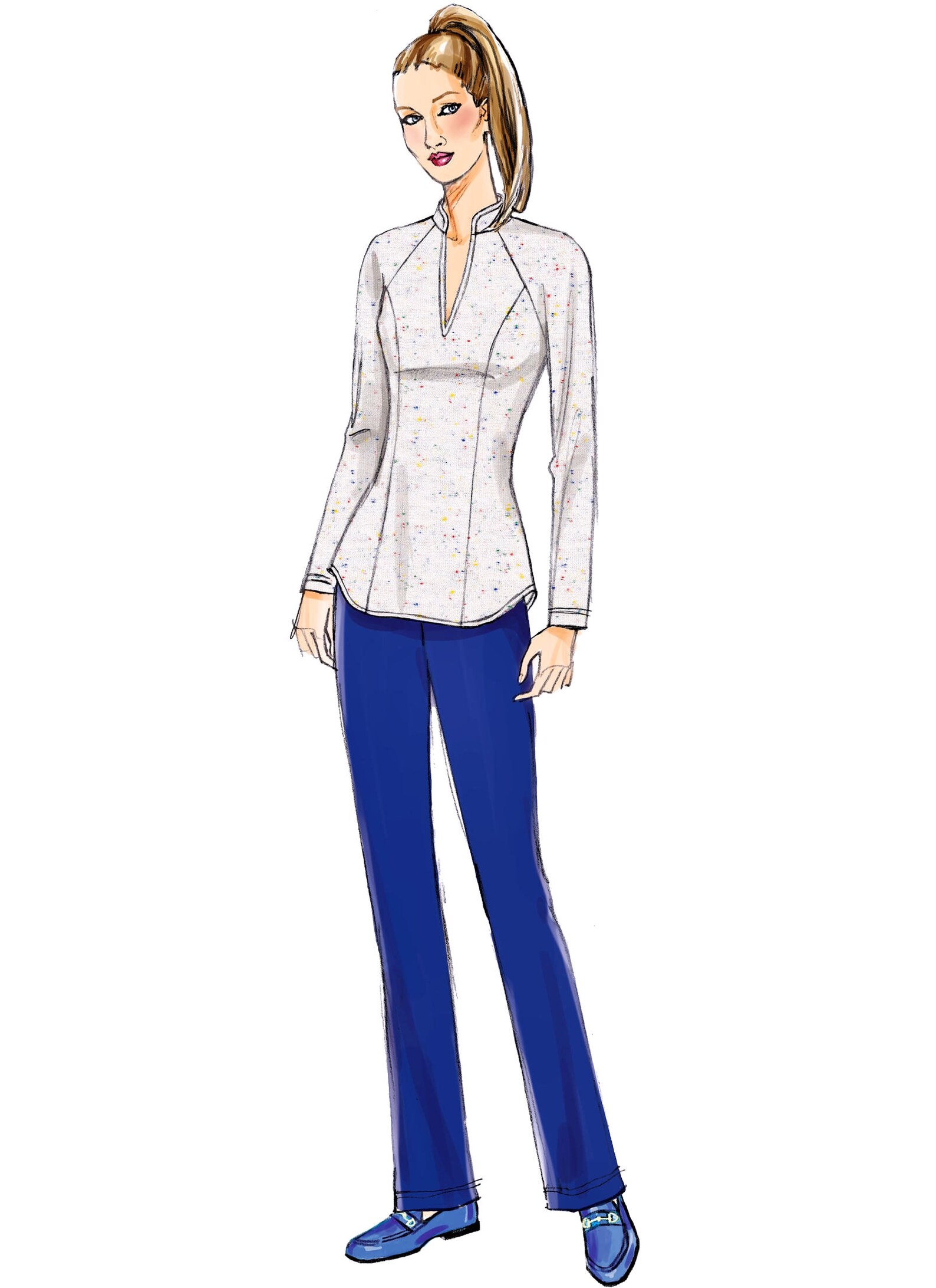 Sewing Pattern Knit Dress Pattern Close Fit Pullover Top Etsy