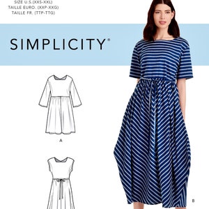 Sewing Pattern Women's Loose Fit Dress Pattern, One Size Pullover Dress Pattern, Easy Dress Pattern, Simplicity Sewing Pattern 9140