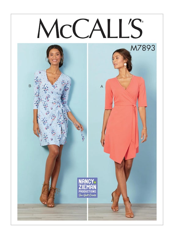 stretch knit dress patterns McCall's M7893 Size 8 to 24W Misses & Women's Sewing Pattern PROMO::QUICKDEAL