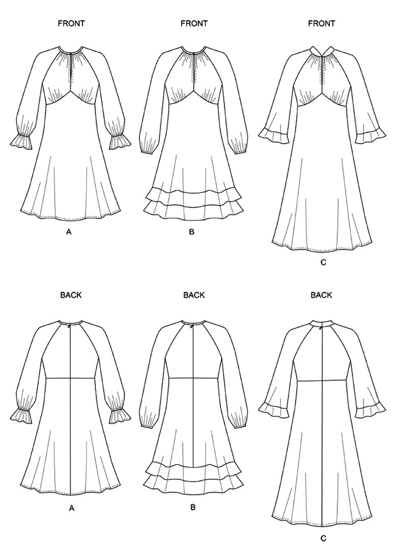 Sewing Pattern Women's Dress Pattern Long Sleeve Dress Etsy Sewing Pattern Women's Dress Pattern Long Sleeve Dress Etsy