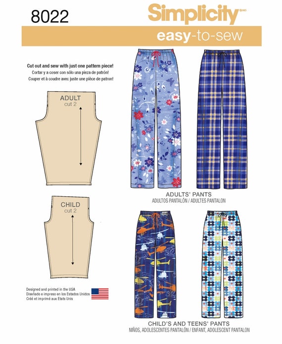 Easy Sewing Pattern Teen Lounge Pants Pattern Kid's | Etsy