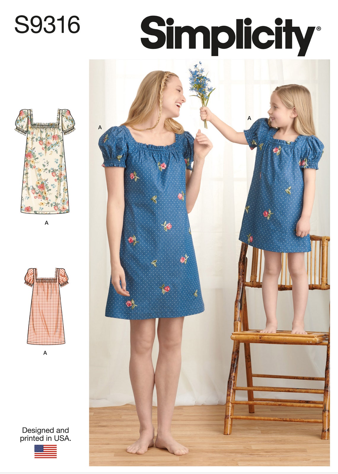 Sewing Pattern Mommy and Me Dresses Pattern Easy Adult and Etsy