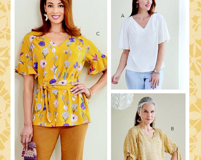Sewing Pattern Women's Loose Fit Tops Pattern, Pullover Blouse Pattern ...