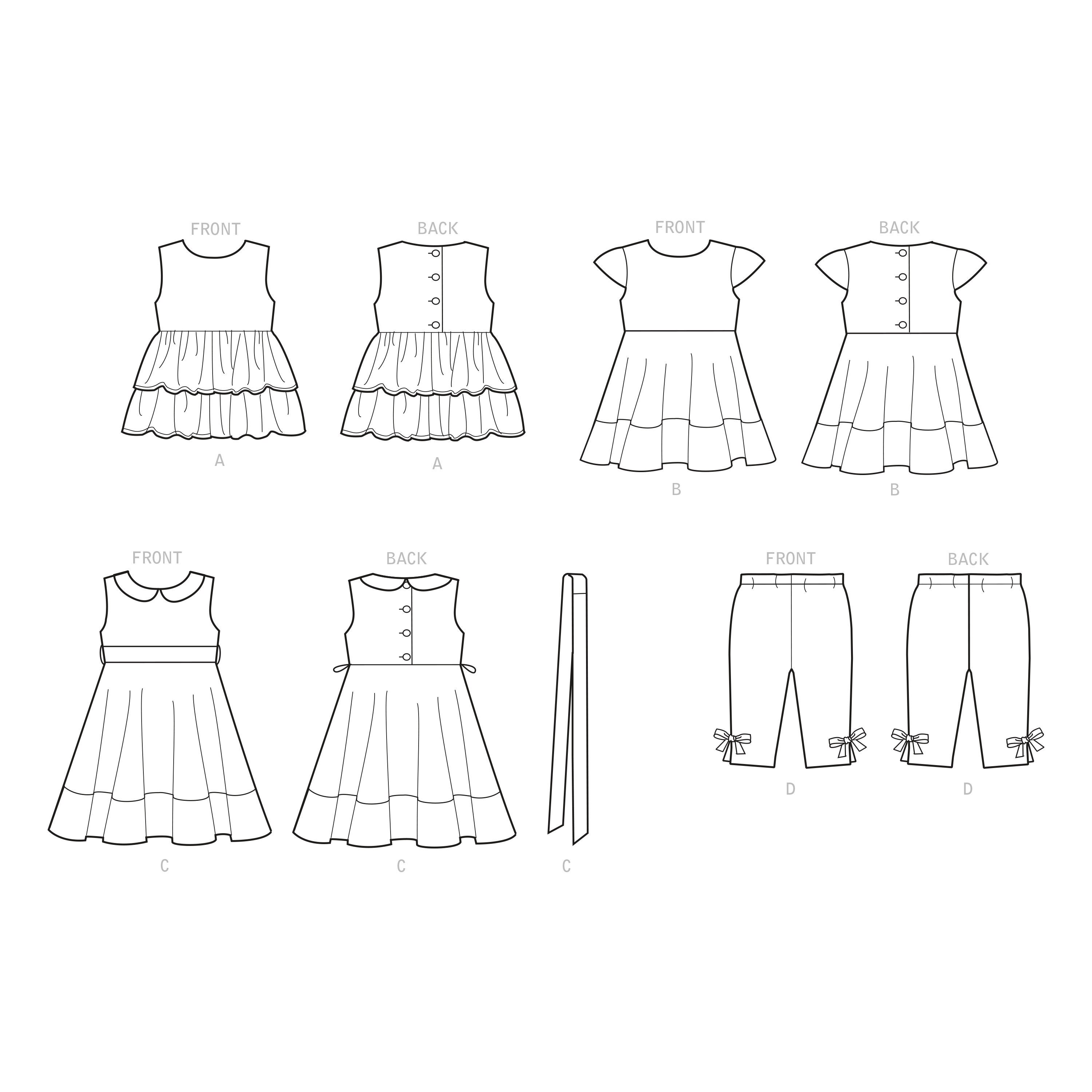 Sewing Pattern Girls' Dress Pattern Girls' Top and Etsy